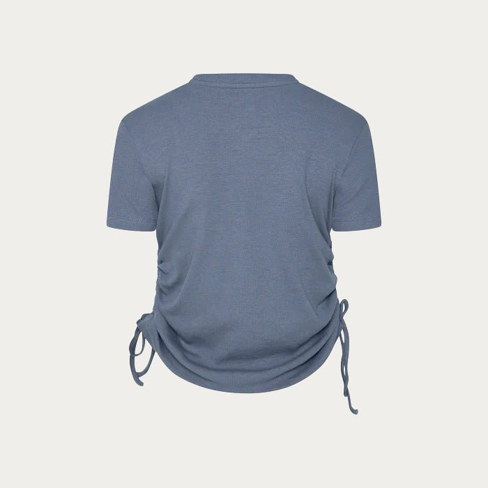 Shanti Ruched Tee - Graphite