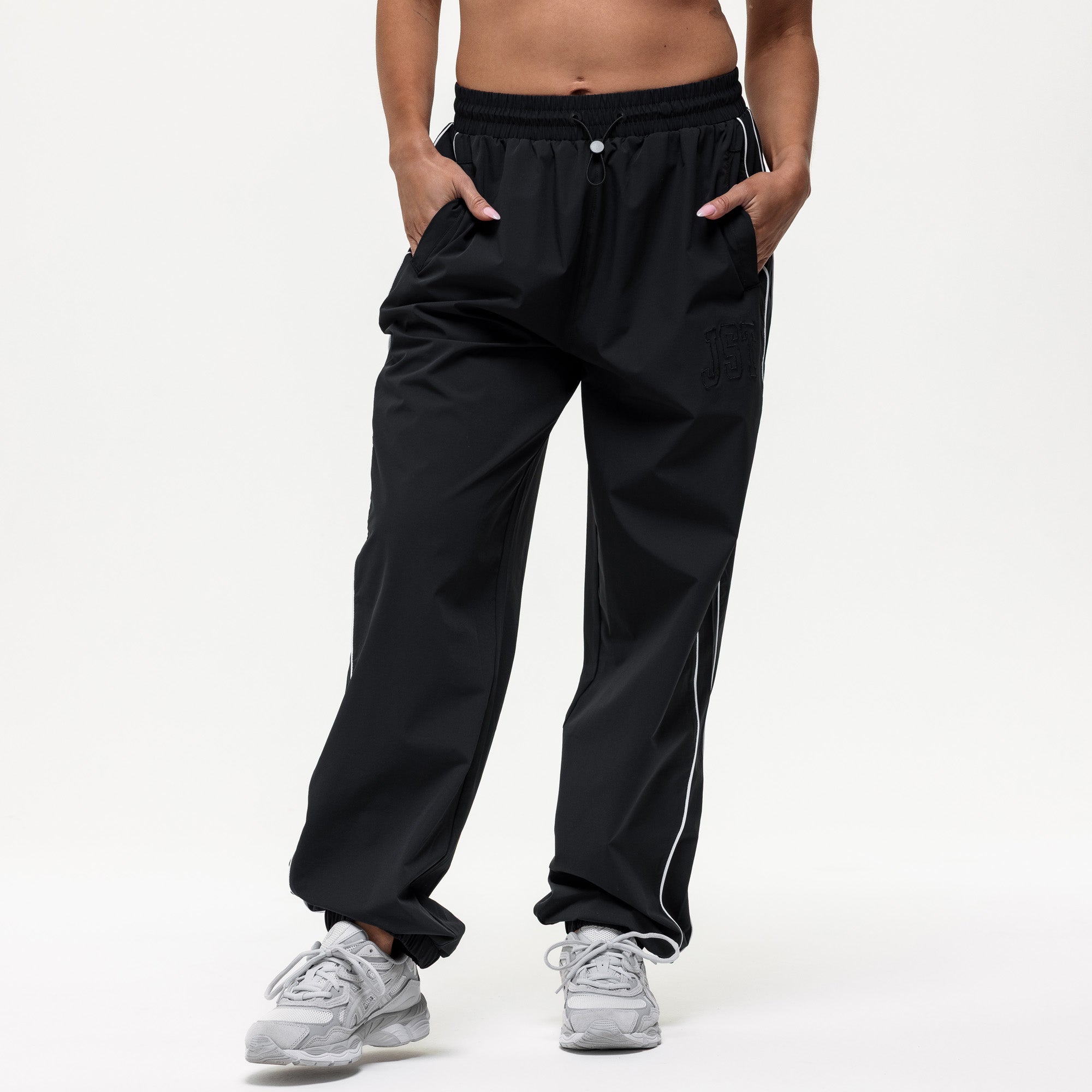 Courtside Track Pants - Black/White
