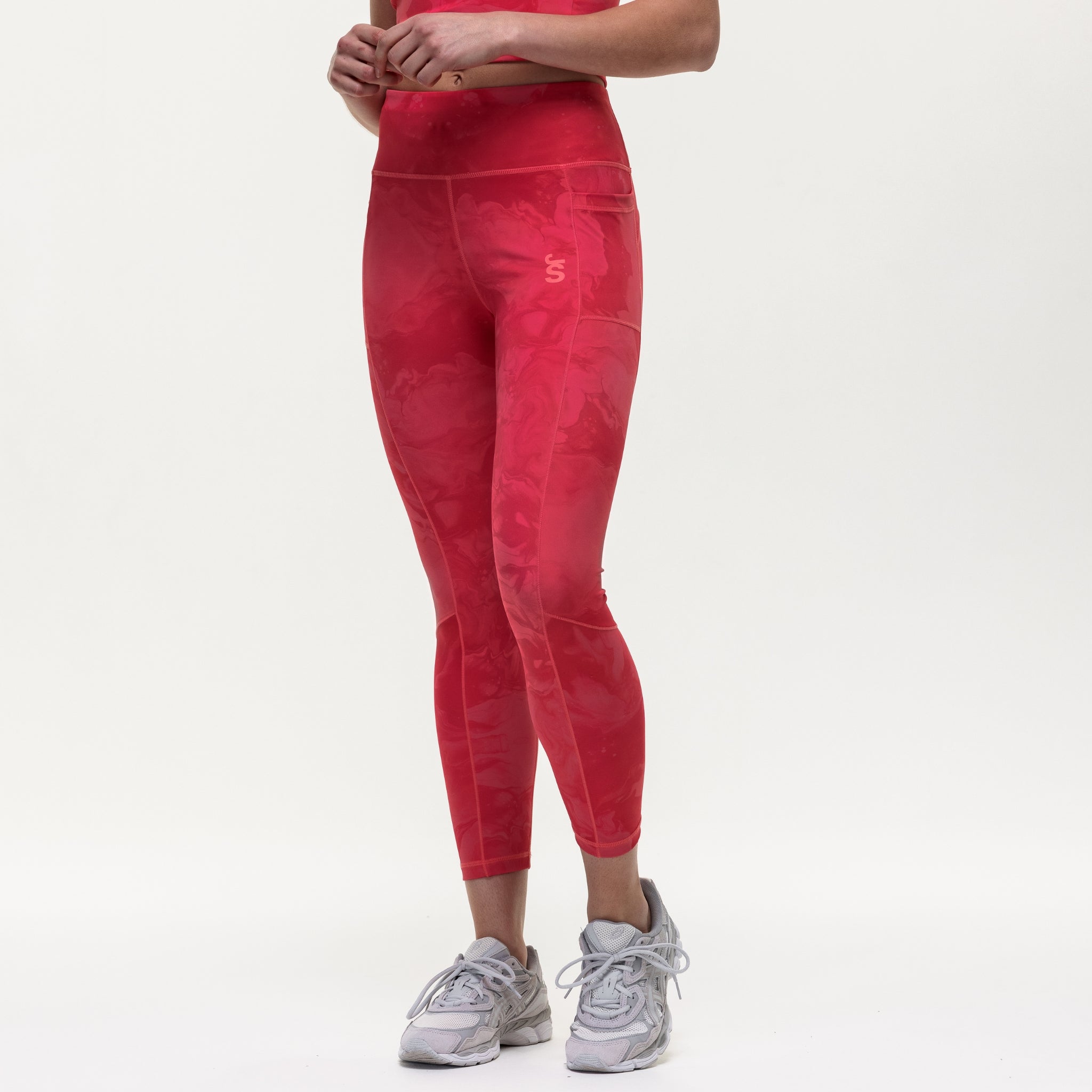 Power 7/8 Training Leggings - Coral Marble