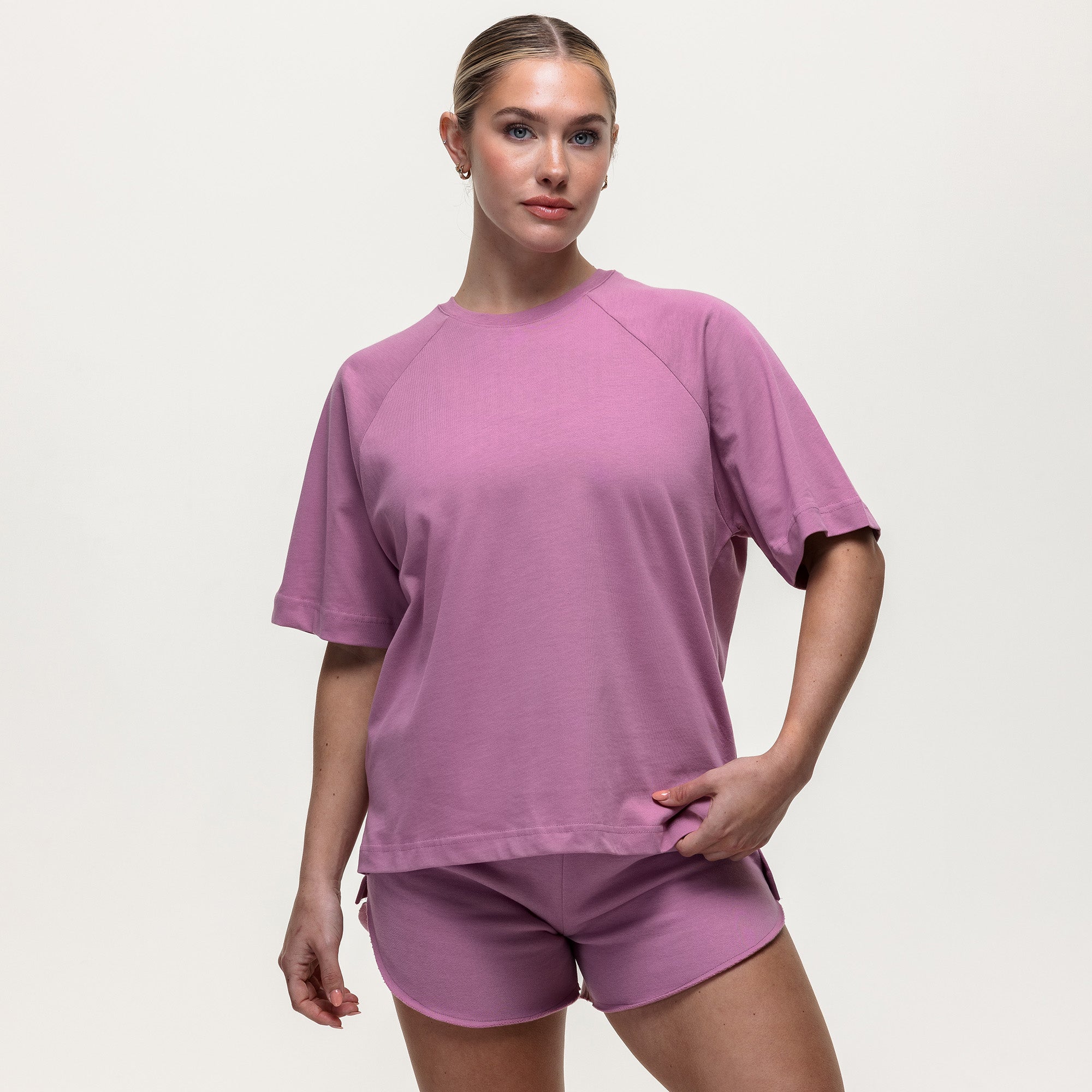 Laid Back Over Sized Tee - Vintage Orchid