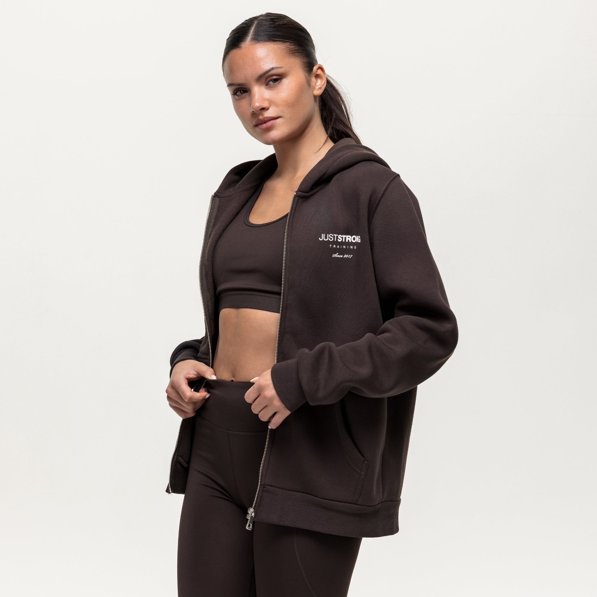 Training Essentials Motion Zip Hoodie - Cocoa