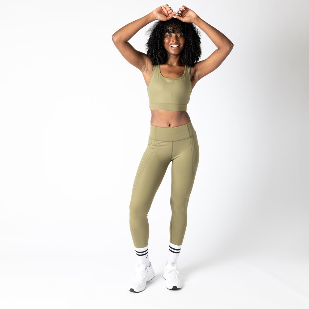 Agility Workout Leggings - Military Green