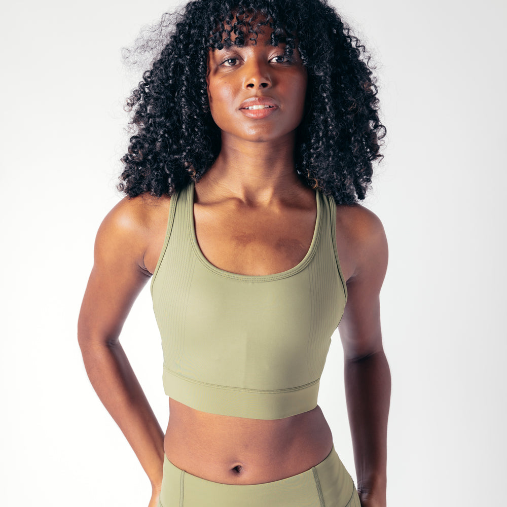 Agility Workout Bra - Military Green