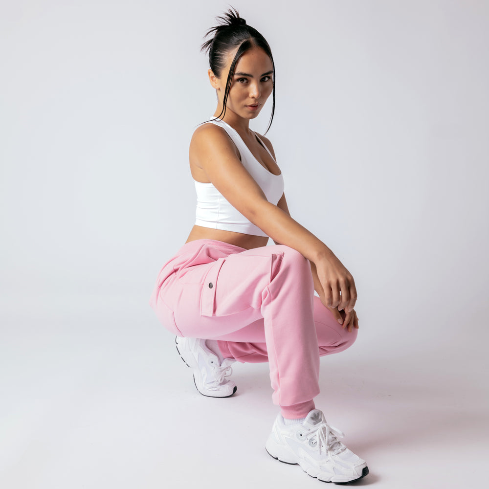 Cargo Joggers - Bubblegum Pink