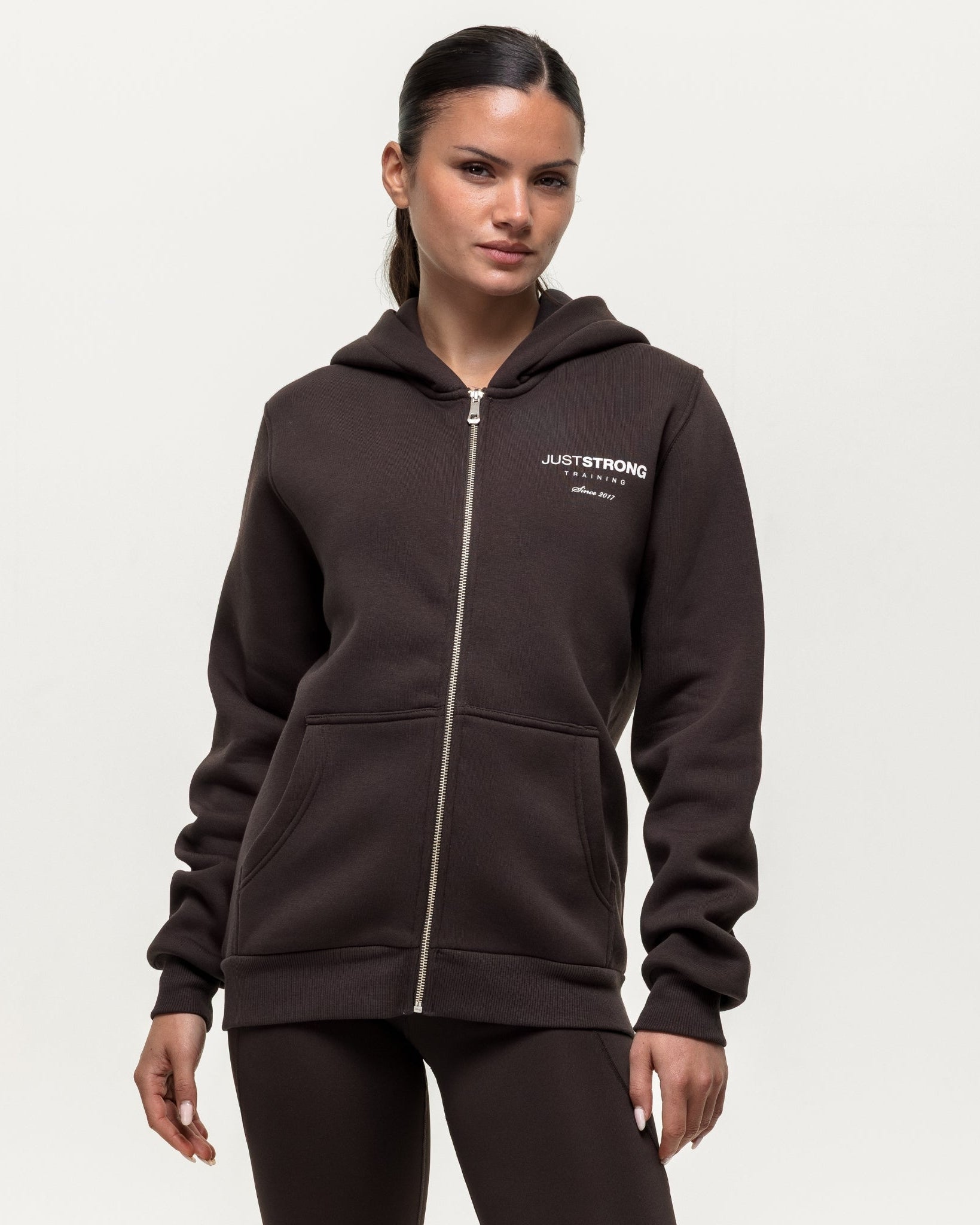 Training Essentials Motion Zip Hoodie - Cocoa