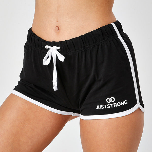 Black and white track shorts on sale